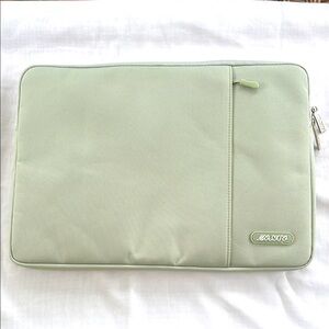 MOSISO Light Green Padded Zip Around Laptop Sleeve